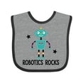 thumbnail image 1 of Inktastic Robotics Rocks Funny Robot Boys or Girls Baby Bib, 1 of 4