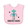 thumbnail image 1 of Inktastic Robotics Rocks Funny Robot Boys or Girls Baby Bib, 1 of 4