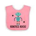 thumbnail image 1 of Inktastic Robotics Rocks Funny Robot Boys or Girls Baby Bib, 1 of 4