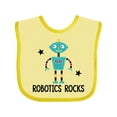 thumbnail image 1 of Inktastic Robotics Rocks Funny Robot Boys or Girls Baby Bib, 1 of 4