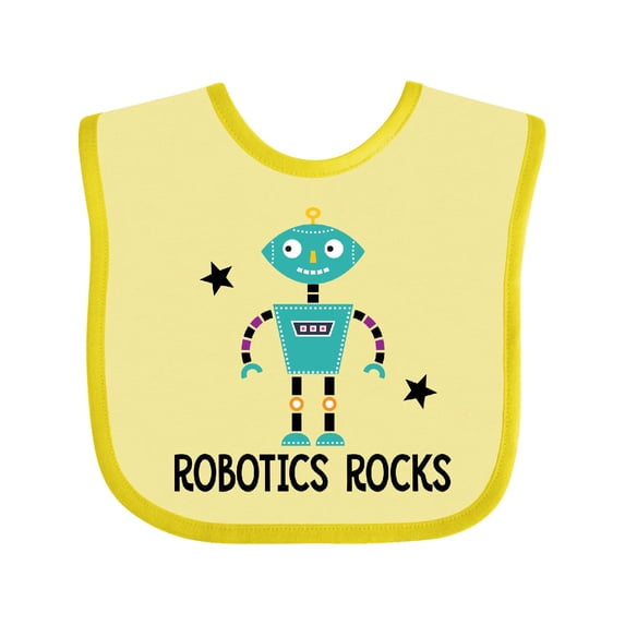 Inktastic Robotics Rocks Funny Robot Boys or Girls Baby Bib