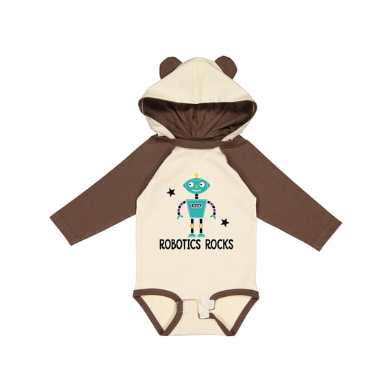 Inktastic Robotics Rocks Funny Robot Boys or Girls Long Sleeve Baby Bodysuit