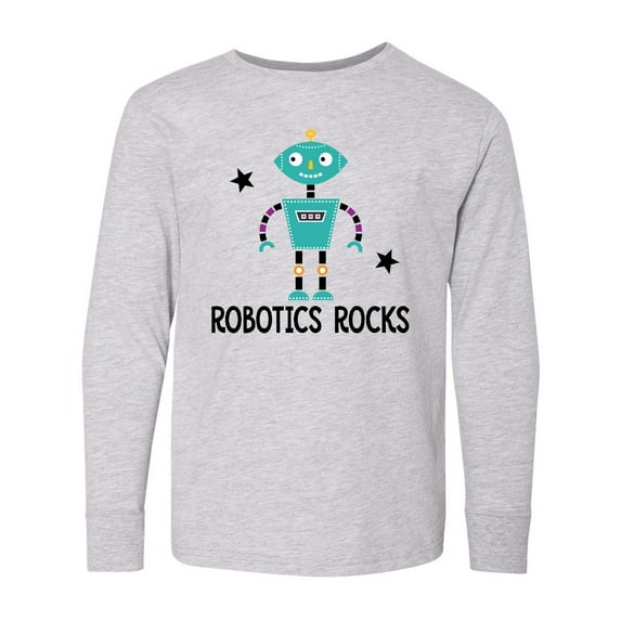 Inktastic Robotics Rocks Funny Robot Long Sleeve Youth T-Shirt