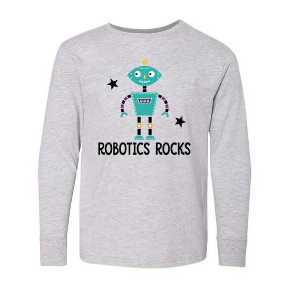 Inktastic Robotics Rocks Funny Robot Long Sleeve Youth T-Shirt