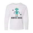 thumbnail image 1 of Inktastic Robotics Rocks Funny Robot Long Sleeve Youth T-Shirt, 1 of 5
