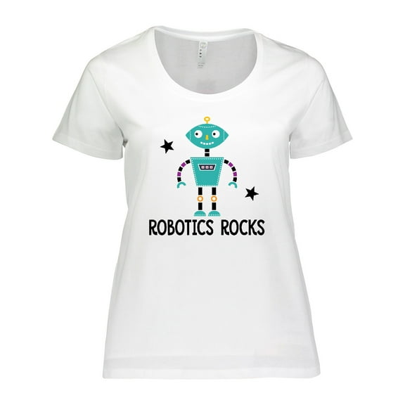 Inktastic Robotics Rocks Funny Robot Women's Plus Size T-Shirt