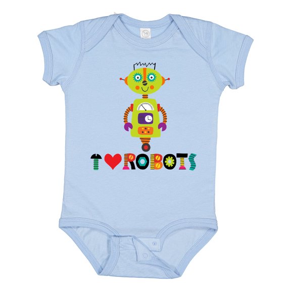 Inktastic Robotics Team I Love Robots Boys or Girls Baby Bodysuit