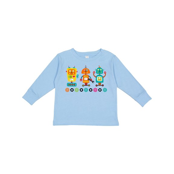 Inktastic Robotics Team Robot Lover Boys or Girls Long Sleeve Toddler T-Shirt