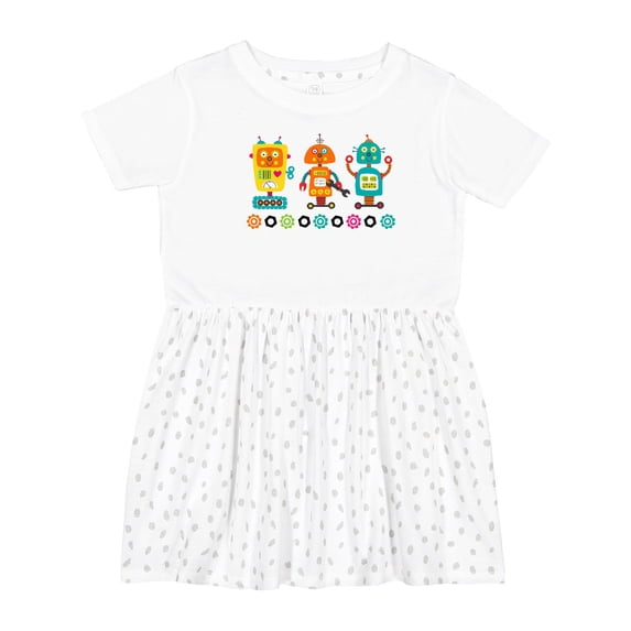 Inktastic Robotics Team Robot Lover Girls Toddler Dress