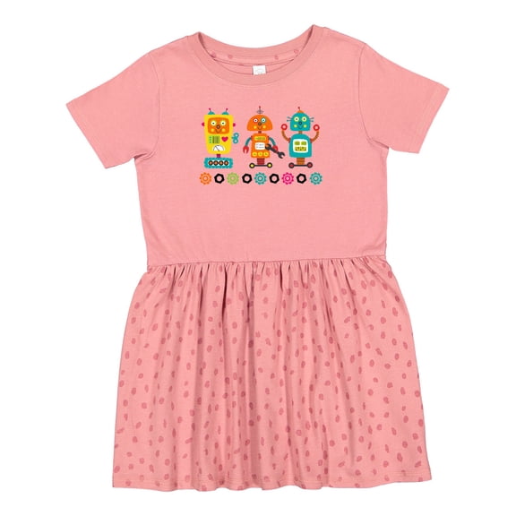 Inktastic Robotics Team Robot Lover Girls Toddler Dress