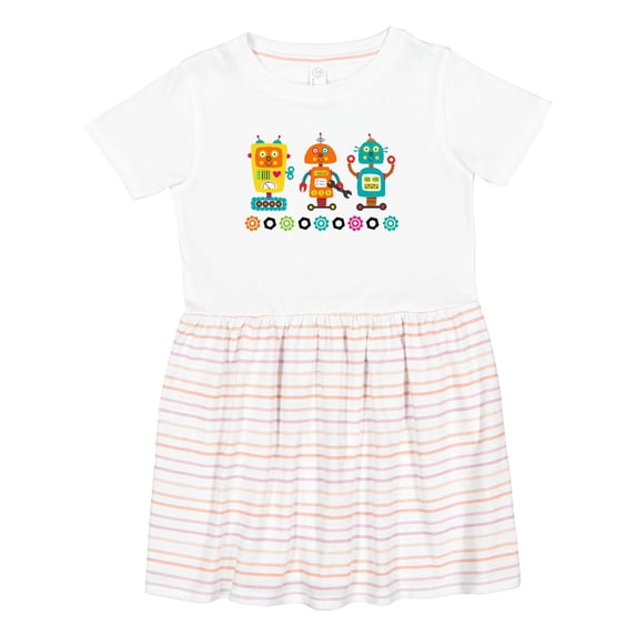 Inktastic Robotics Team Robot Lover Girls Toddler Dress