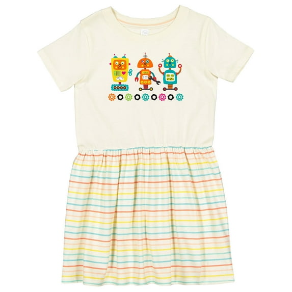 Inktastic Robotics Team Robot Lover Girls Toddler Dress