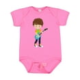 thumbnail image 1 of Inktastic Rock Boy, Brown Hair, Boy Playing Guitar In Band Boys Baby Bodysuit, 1 of 5