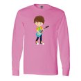 thumbnail image 1 of Inktastic Rock Boy, Brown Hair, Boy Playing Guitar In Band Long Sleeve T-Shirt, 1 of 5