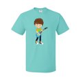 thumbnail image 1 of Inktastic Rock Boy, Brown Hair, Boy Playing Guitar In Band T-Shirt, 1 of 5