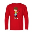 thumbnail image 1 of Inktastic Rock Boy, Brown Hair, Guitar Player, Band, Music Long Sleeve Youth T-Shirt, 1 of 5