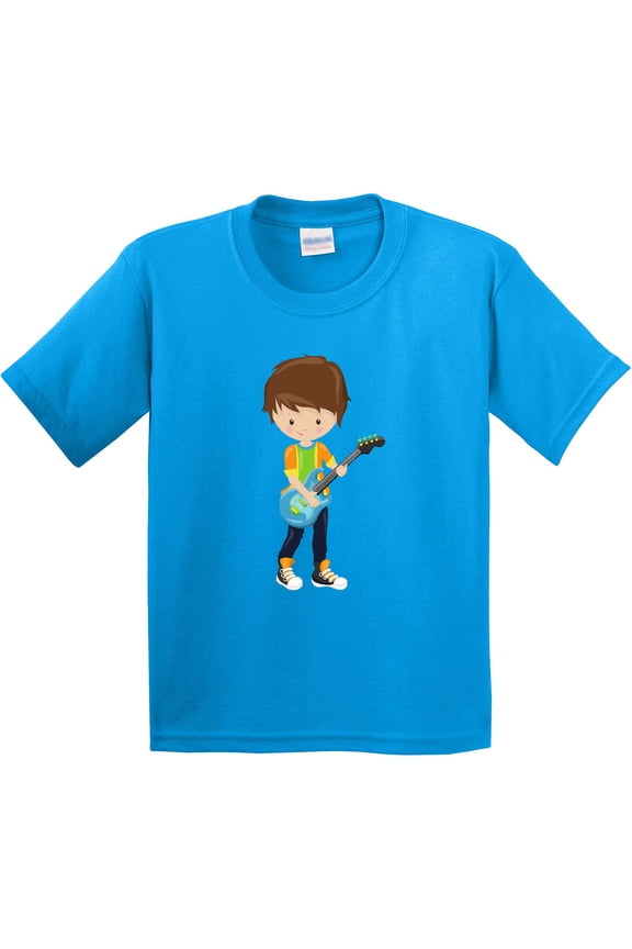 Rock Boy, Brown Hair, Guitar Player, Band, Music Youth T-Shirt
