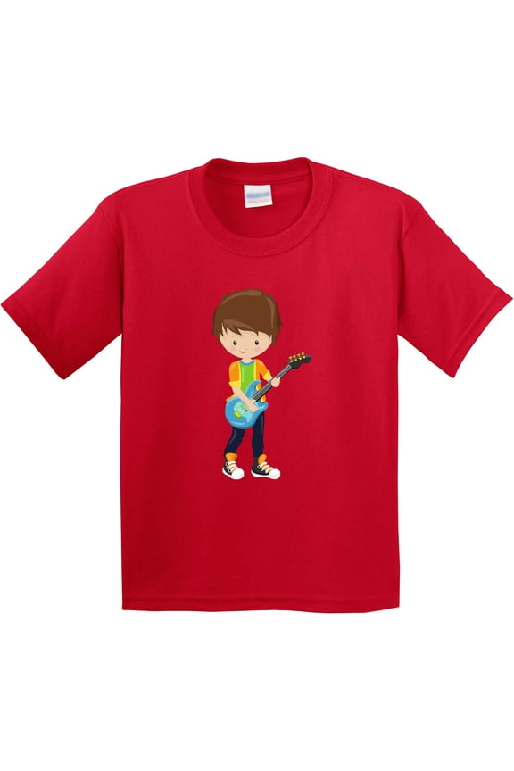 Rock Boy, Brown Hair, Guitar Player, Band, Music Youth T-Shirt