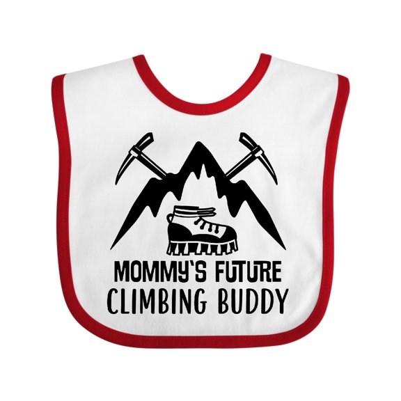 Inktastic Rock Climber Mommy Climbing Buddy Boys or Girls Baby Bib