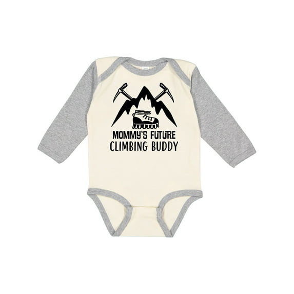 Inktastic Rock Climber Mommy Climbing Buddy Boys or Girls Long Sleeve Baby Bodysuit