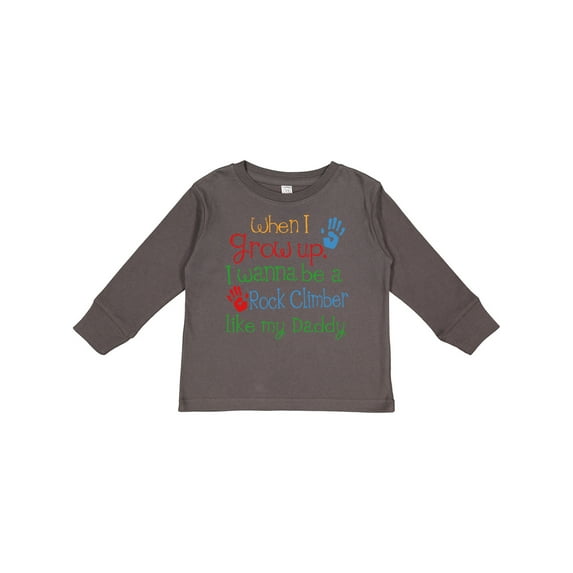 Inktastic Rock Climber like Daddy Boys or Girls Long Sleeve Toddler T-Shirt