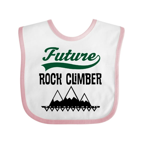 Inktastic Rock Climbing Future Climber Boys or Girls Baby Bib