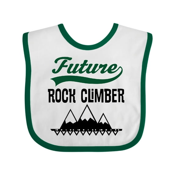 Inktastic Rock Climbing Future Climber Boys or Girls Baby Bib