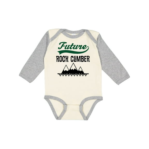 Inktastic Rock Climbing Future Climber Boys or Girls Long Sleeve Baby Bodysuit