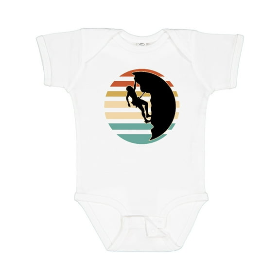 Inktastic Rock Climbing Mountain Climber Silhouette Boys or Girls Baby Bodysuit