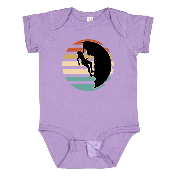 Inktastic Rock Climbing Mountain Climber Silhouette Boys or Girls Baby Bodysuit