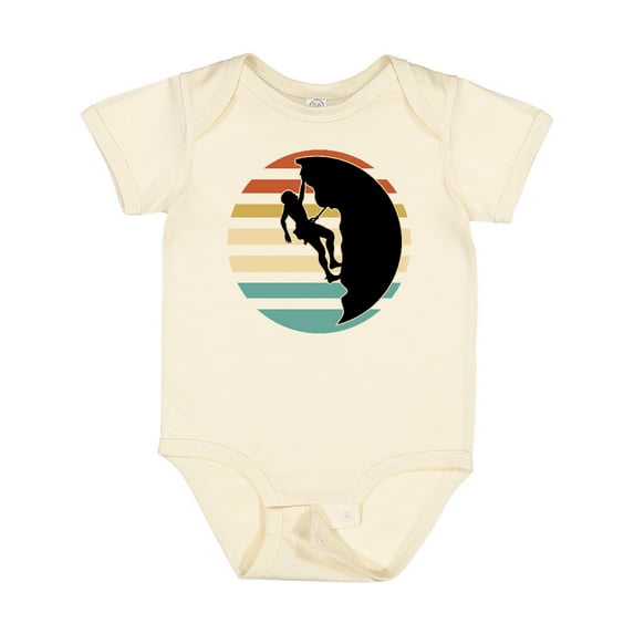 Inktastic Rock Climbing Mountain Climber Silhouette Boys or Girls Baby Bodysuit