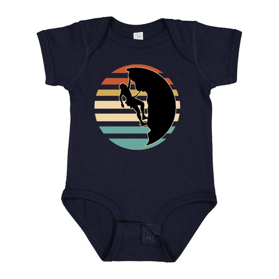 Inktastic Rock Climbing Mountain Climber Silhouette Boys or Girls Baby Bodysuit