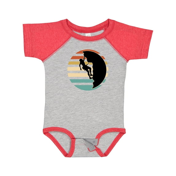 Inktastic Rock Climbing Mountain Climber Silhouette Boys or Girls Baby Bodysuit