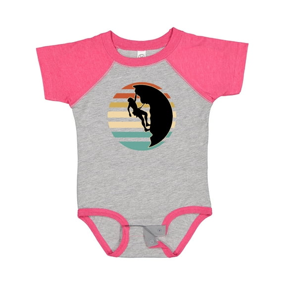 Inktastic Rock Climbing Mountain Climber Silhouette Boys or Girls Baby Bodysuit