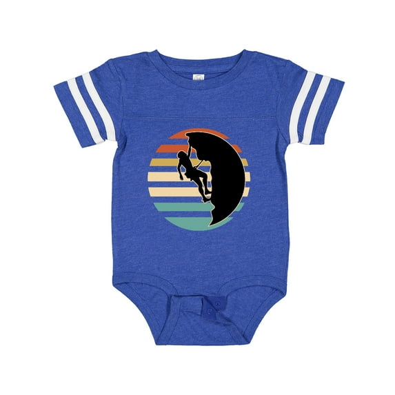 Inktastic Rock Climbing Mountain Climber Silhouette Boys or Girls Baby Bodysuit