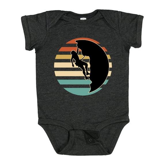 Inktastic Rock Climbing Mountain Climber Silhouette Boys or Girls Baby Bodysuit