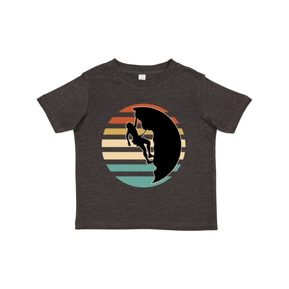 Inktastic Rock Climbing Mountain Climber Silhouette Boys or Girls Toddler T-Shirt