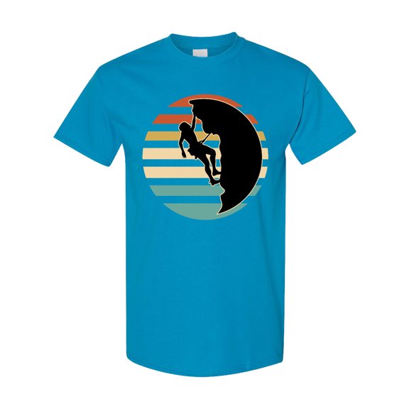 Inktastic Rock Climbing Mountain Climber Silhouette T-Shirt