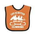 thumbnail image 1 of Inktastic Rock Climbing Mountains Boys or Girls Baby Bib, 1 of 4