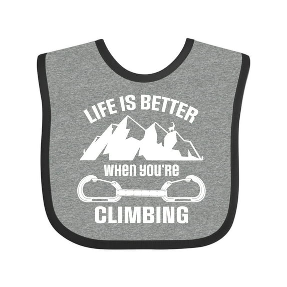 Inktastic Rock Climbing Mountains Boys or Girls Baby Bib