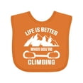 thumbnail image 1 of Inktastic Rock Climbing Mountains Boys or Girls Baby Bib, 1 of 4