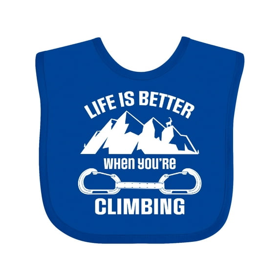 Inktastic Rock Climbing Mountains Boys or Girls Baby Bib