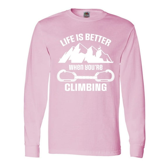 Inktastic Rock Climbing Mountains Long Sleeve T-Shirt