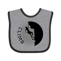 Inktastic Rock Climbing Silhouette Boys or Girls Baby Bib