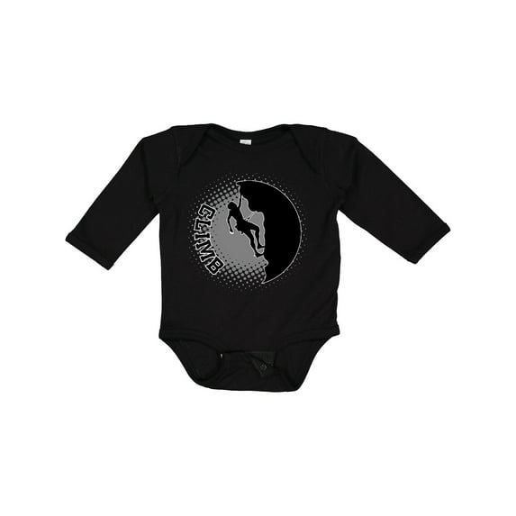 Inktastic Rock Climbing Silhouette Boys or Girls Long Sleeve Baby Bodysuit