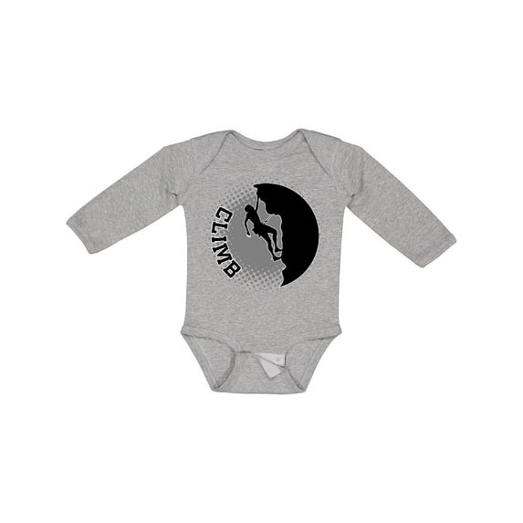 Inktastic Rock Climbing Silhouette Boys or Girls Long Sleeve Baby Bodysuit