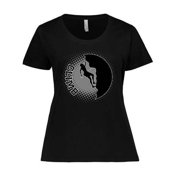 Inktastic Rock Climbing Silhouette Women's Plus Size T-Shirt