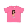 thumbnail image 1 of Inktastic Rock Girl, Brown Hair, Band Singer, Microphone Girls Baby T-Shirt, 1 of 5