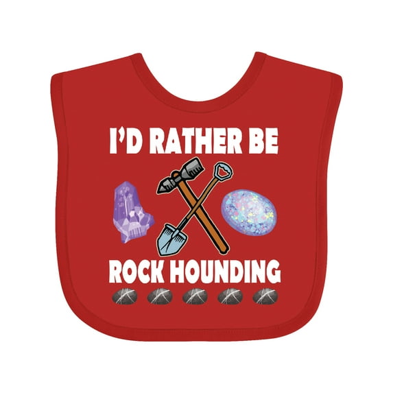 Inktastic Rock Hounding Rock Collector Boys or Girls Baby Bib
