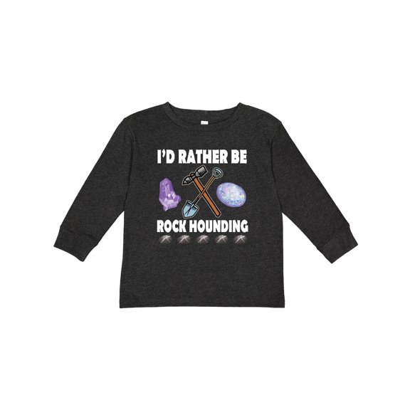 Inktastic Rock Hounding Rock Collector Boys or Girls Long Sleeve Toddler T-Shirt